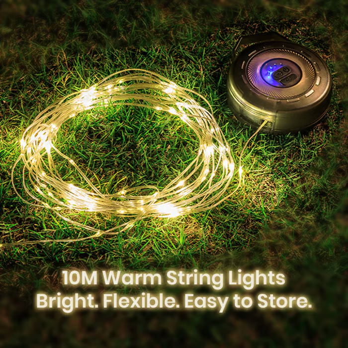 💥Clearance price $29.99🔥Retractable Camping Light – Lantern & String Lights in One